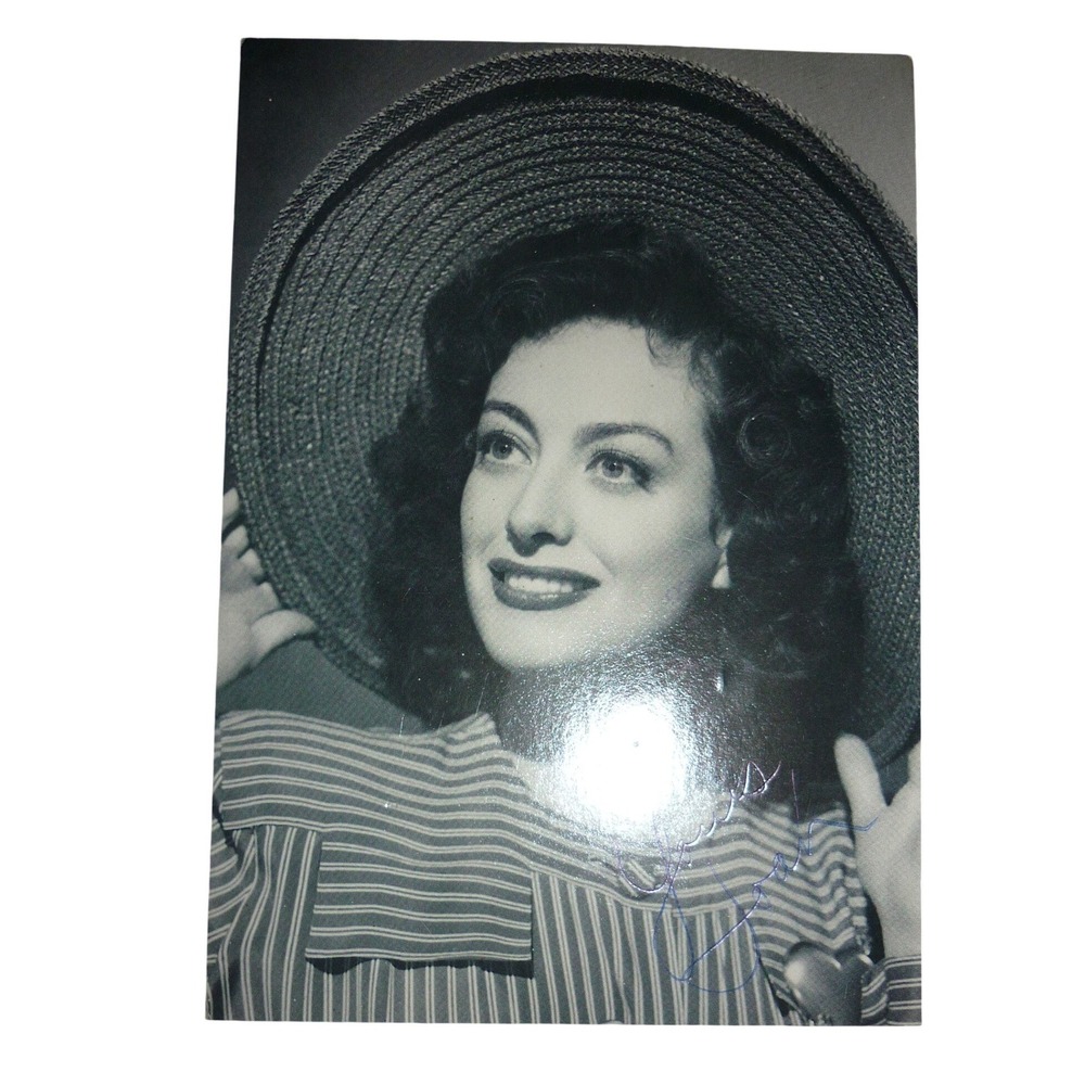 Vintage‎ Joan Crawford Postcard San Francisco Postmark 5x7 Hollywood Glamour B&W